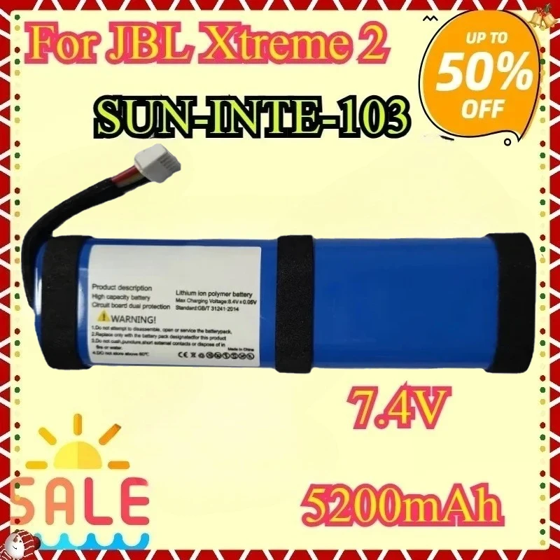 

New 7.2V 5200mAh For JBL Xtreme 2 Replacement Battery For SUN-INTE-103 2INR19/66-2 ID1019 Bluetooth Speaker Battery