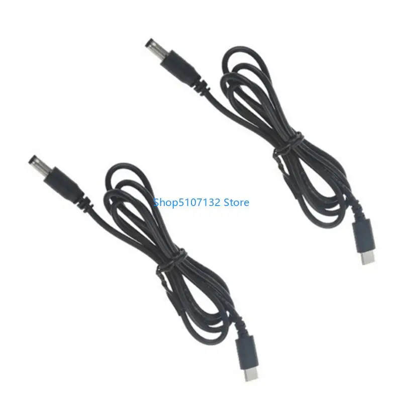 87HD Fast Speed Data Transfer Cord Type C to DC5.5mm Round Charging Cable 12V Suitable for Home Office Electronic Equipment