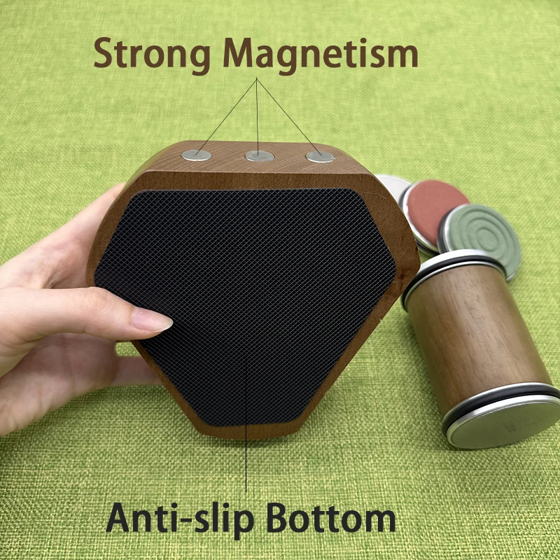 

Adjustable Wooden Roller Sharpener–3 Angle 10/12/18°, Diamond & Whetstone Wheels | Ultimate Knife Maintenance Tool Magnetic