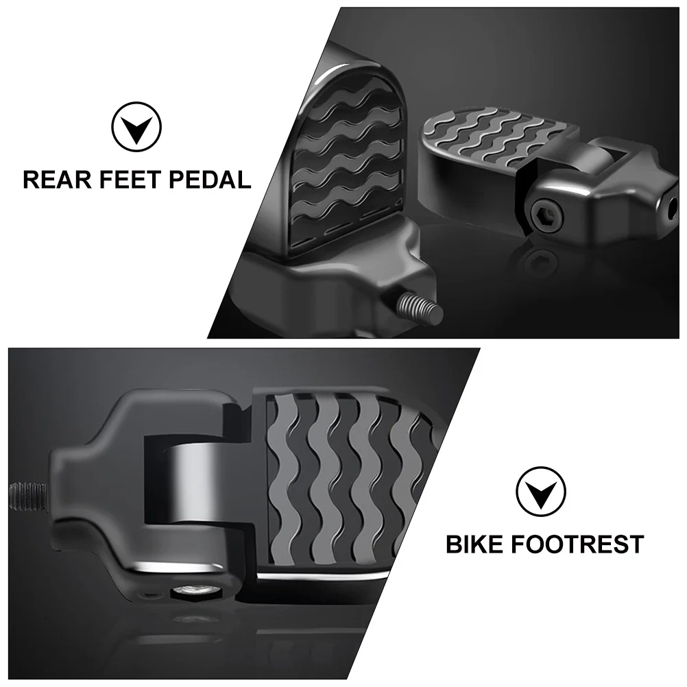 

Bike Footrest 1 Mini Black Pegs Rear Seat Foldable Comfortable Durable Reliable Peg Mountain Bicycles Pedal Rest Stand