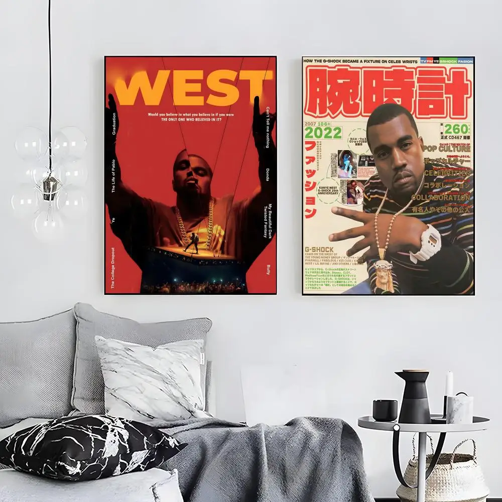 Hip-Hop Rapper K-Kanye West Poster Wall art print art suitable for living room bedroom bar parlor home decoration gift