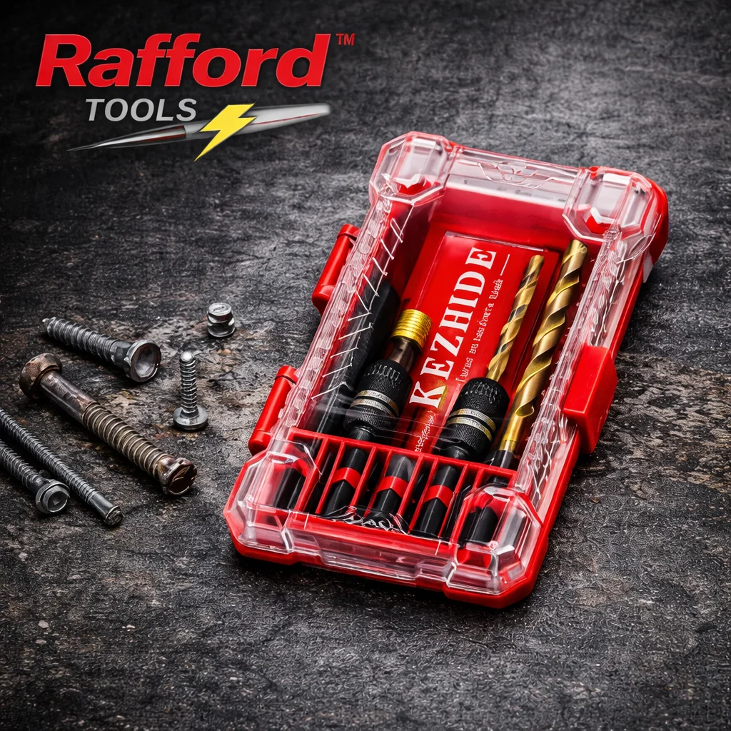 

Rafford 10PCS Titanium Drill Bit & Screwdriver Bit Set with Storage Case for Wood Metal DIY Repair