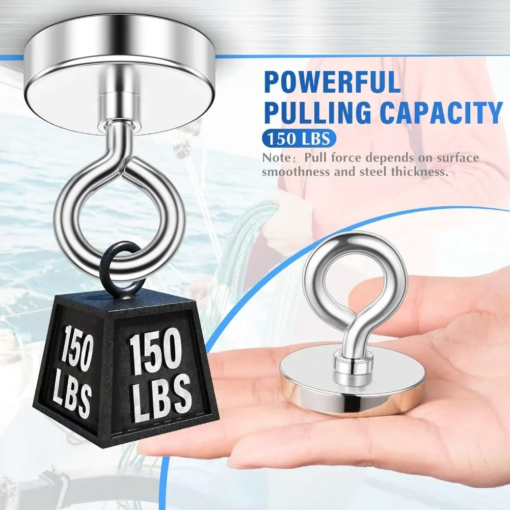 N52 Super Strong Neodymium Fishing Magnets Hooks Salvage Magnets Neodymium Magnet Searcher Powerful Neodymium Magnet For Fishing