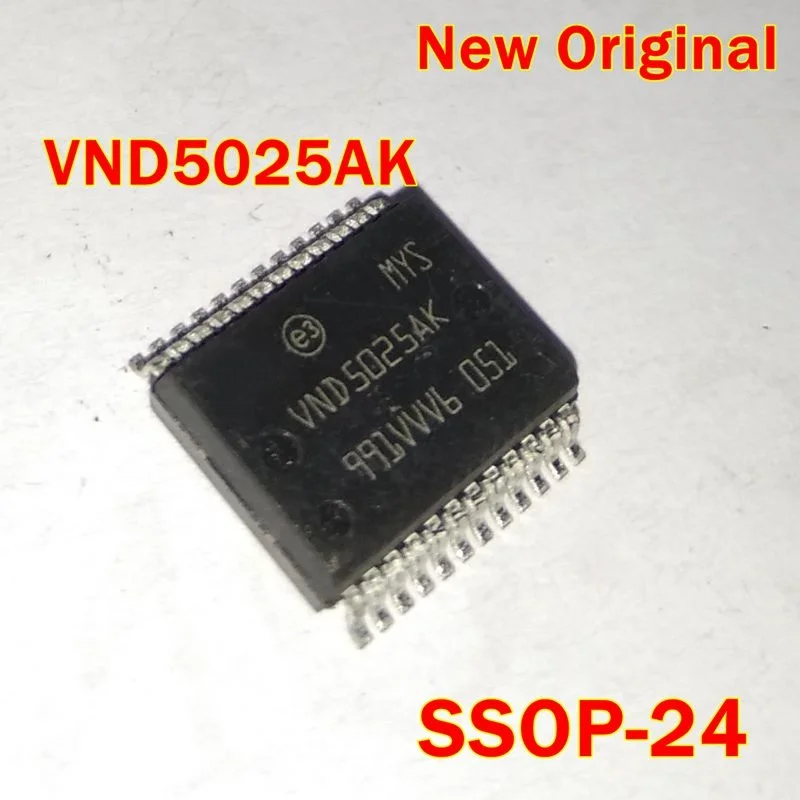 1Pcs to 100Pcs Vnd5025Ak Ssop-24 New Original Dual Channel High Side Driver for Automotive Applications
