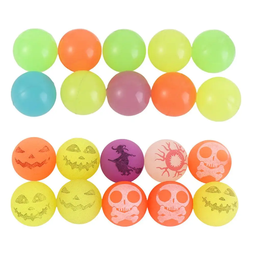 10 pièces/ensemble boules rebondissantes d'halloween qui brillent dans le noir globes oculaires extensibles 32mm globe oculaire gonflable amusant effrayant boules rebondissantes lumineuses cadeaux