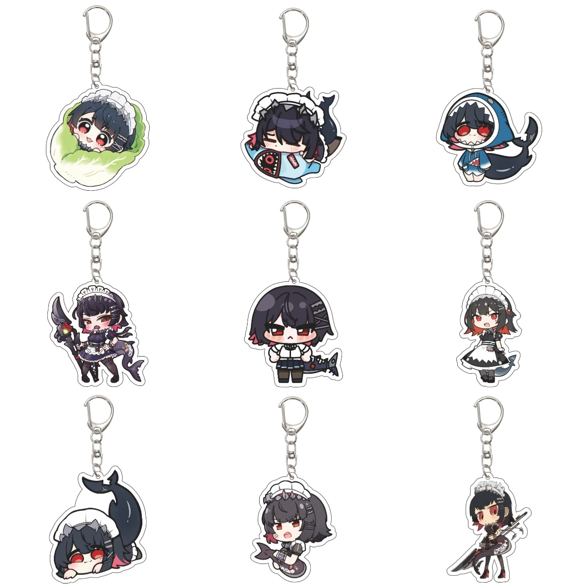 55MM Anime Zenless Zone Zero Keychain Ellen Joe Key Chain Acrylic Model Plate Christmas Gifts