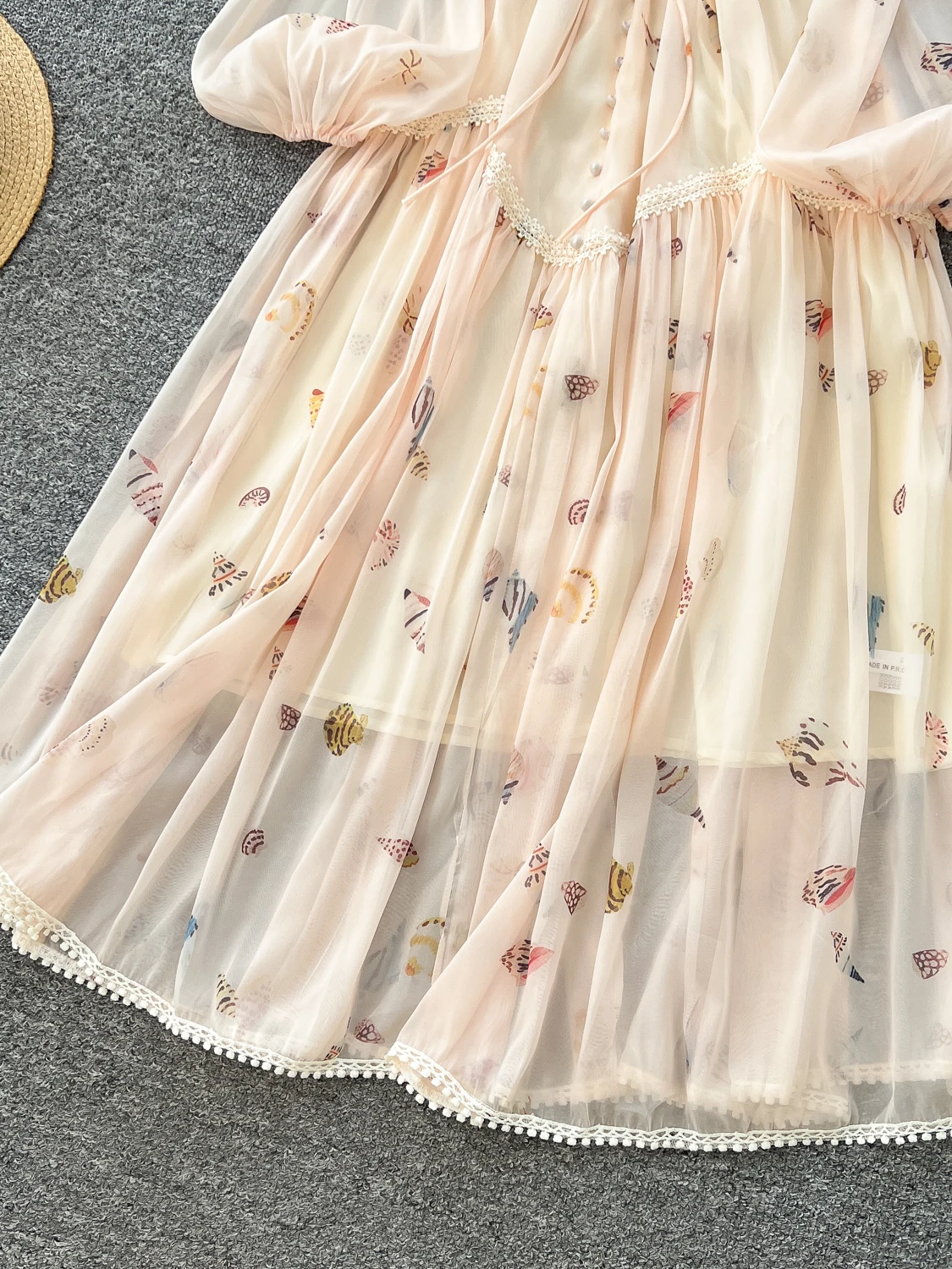 Retro Court Sle Patchwork di pizzo Cintura in vita Lanterna Sve Floreale Lungo Dr Abito da donna di fascia alta Sensation Coreano Sle A...