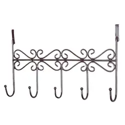 Wrought Iron Door Hook Punch Free Towel Hat Coat Clothes Bag Kitchen Door Hooks Hanger Bathroom wall hanging Rack