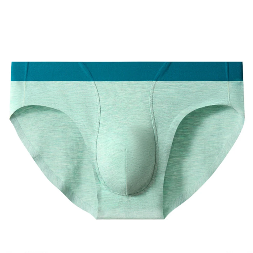 Men BambooFiber Soft Seamless Brief Gourd BulgePouch Breathable Underwear Pantie Seamless Softwear Ultra-breathable Panties