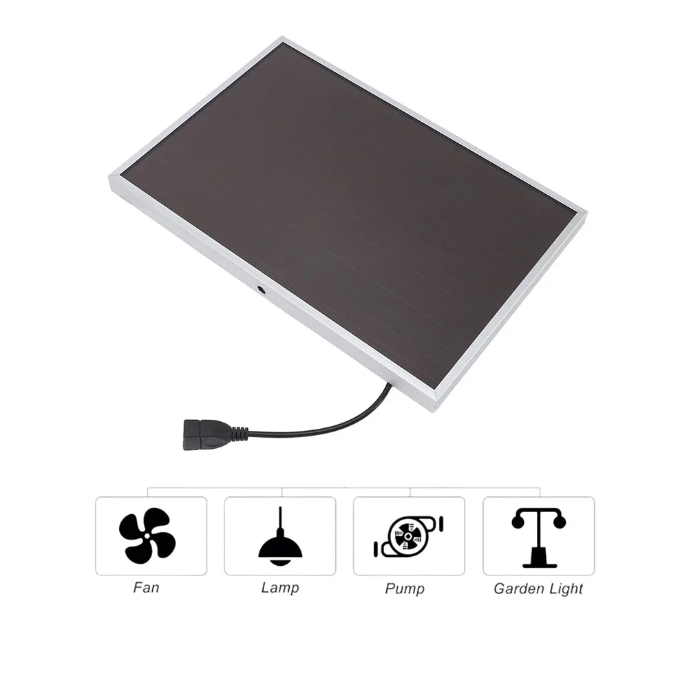 USB-зарядное устройство USB-солнечное зарядное устройство 174*254*30 мм, солнечная панель 20 Вт, совместимая с мобильными телефонами для активного отдыха