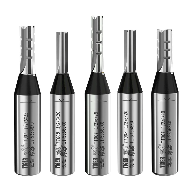 Tiger Shark Carbide Premium Router Bits for Woodworking 3 Flutes Milling Cutter Tct Straight Knife End Mill for Cnc Engraving