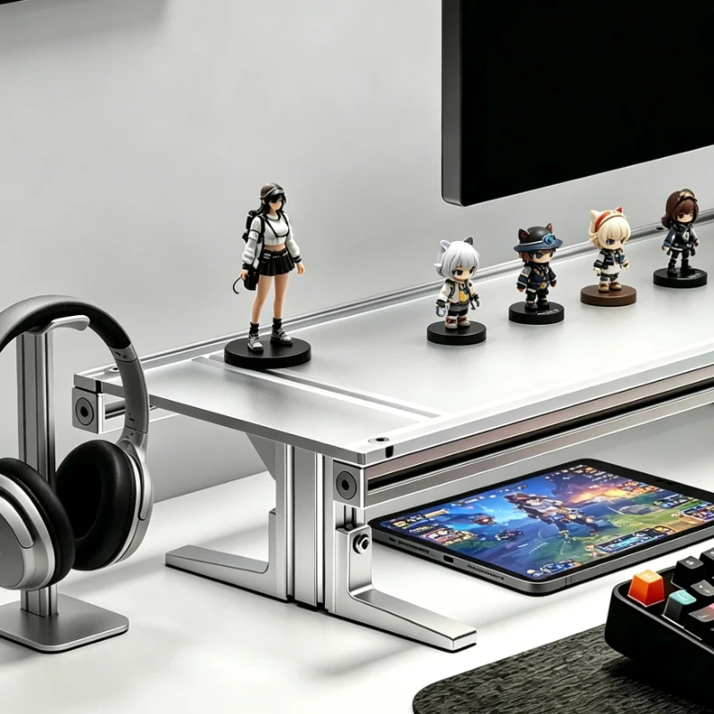 RGB Adjustable Monitor Stands Desk Aluminum Alloy DIY Modular Riser Colorful Computer Screen Elevator Stand Gaming Laptop Stand