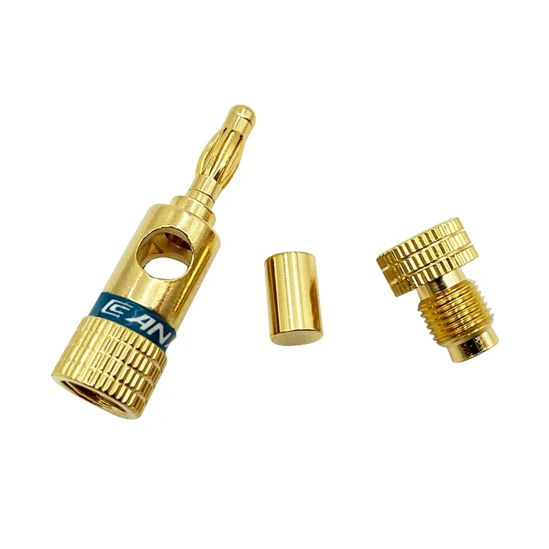 8pcs/Set 4mm Banana Plug Socket 24K Gold Plated Pure Copper Audio Speaker Connector Terminal