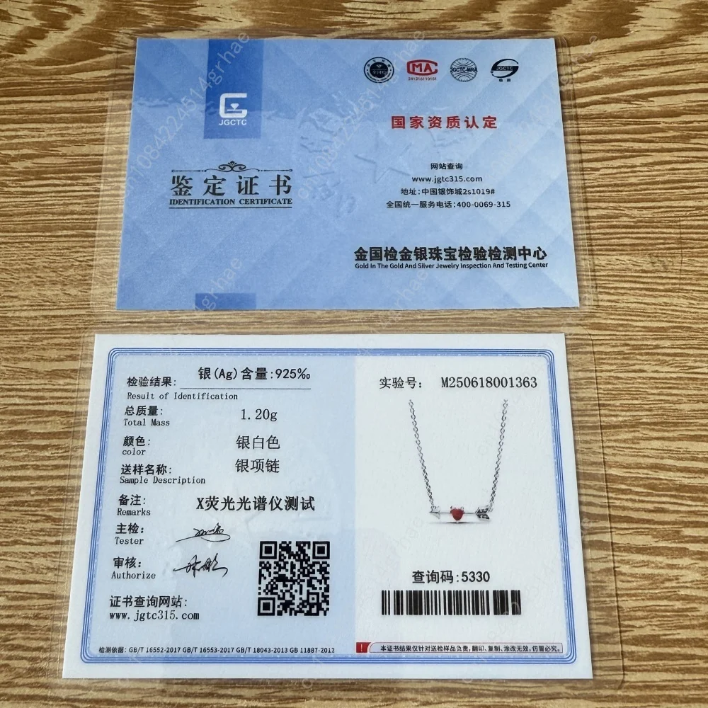 2026 الأوروبية الجديدة 925 الفضة ، القوس الوردي ، القلب الأحمر ، قلادة الزهور ، مناسبة لمهرجان المرأة هدايا مجوهرات رائعة #3