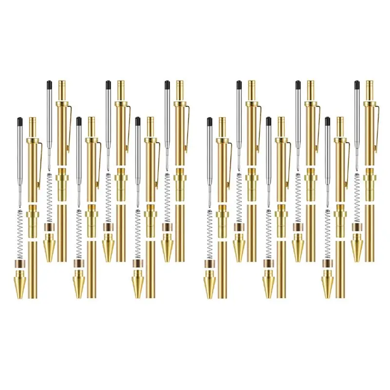 a36t-12ピース格納式ペンキット、木工旋盤用8mmクリックペンキット（詰め替え付き）、木工ペン製作用旋盤用品