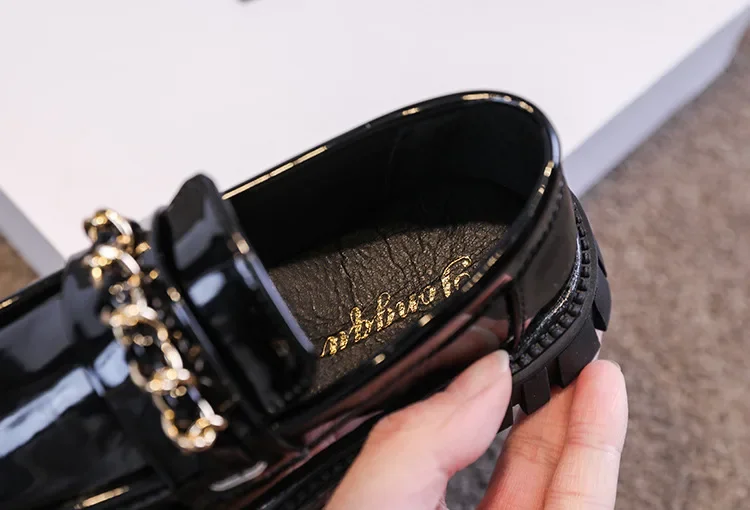 Frühling Herbst Jungen Mädchen Dickbesohlte Lackleder Oxford-Schuhe Kinder Weichbesohlte Rutschfeste Schul-Loafer Kinder Freizeit Schüler Schuhe – Detail 18