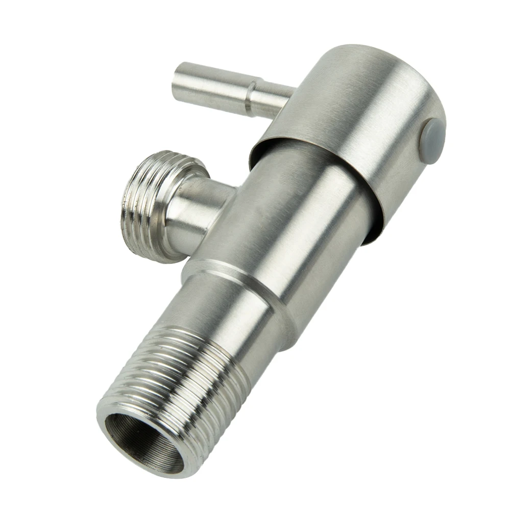 304 Stainless Steel Faucet Triangle Valve Replacement 1/2 Inch Thread Angle Filling Valves Parts Angle Triangle Valves For Basin