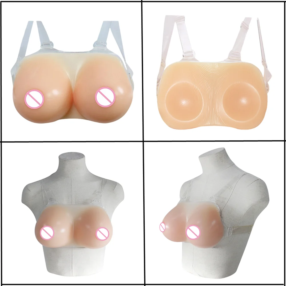 Shoulder Strap Design Silicone Breast Forms Huge Fake Tits Crossdresser Boobs With Deep Cleavage For Cosplay Shemale Transgender