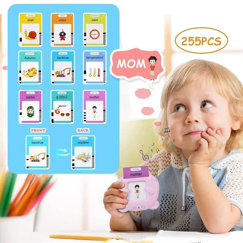 Kid Puzzle Word Toys Audio Electronic Cards Book Cognitive Boy Talking Learning Flash Song Card Insertion Education Card Machine