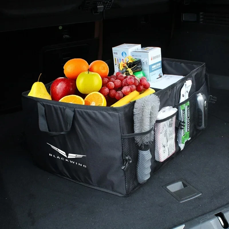 Car Trunk Storage Box Backseat Folding Multi-Pocket Waterproof Organiser For Cadillac Escalade CTS ATS SRX STS XT5 XT4 XT6 CT4