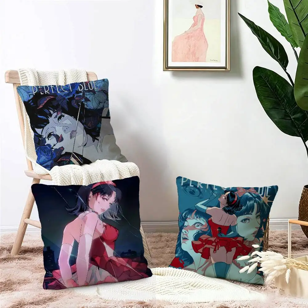 Perfect Blue Canvas Japanese Anime Horror Movie Pillow Anime Pillow Sofa Bed Head Pillow Cover Cushion Cover 45x45 Cm Fashion