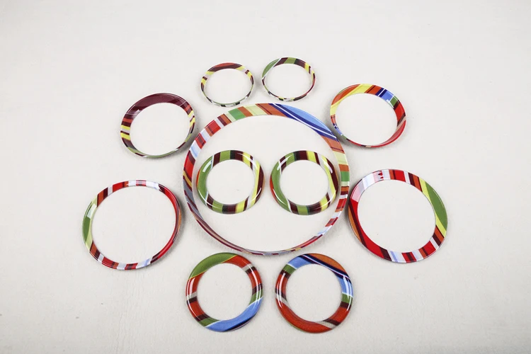 Brand New ABS Plastic UV Protected Interior Rings Mini Checker Style Color For Mini Cooper R60 S (11 Pcs/Set)