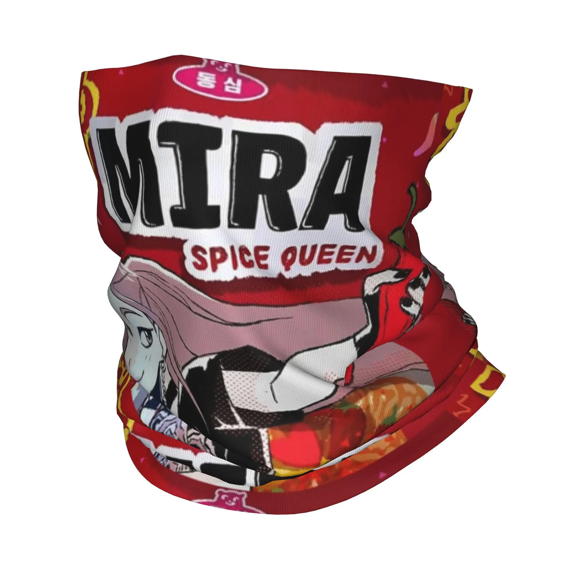 

Mira Spice Queen Ramyeon Ramen бандана на шею шарф с принтом многофункциональная повязка на голову для спорта на открытом воздухе унисекс для взрослых зима