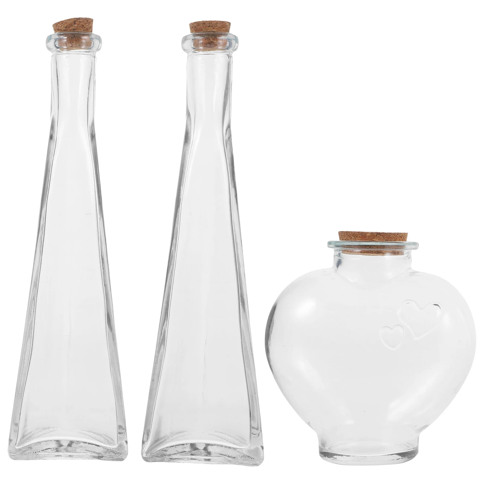 

3 Pcs Ceremony Bottle Set Wishing Sand Wedding Container Daily Decoration Jars for Decorative Glass