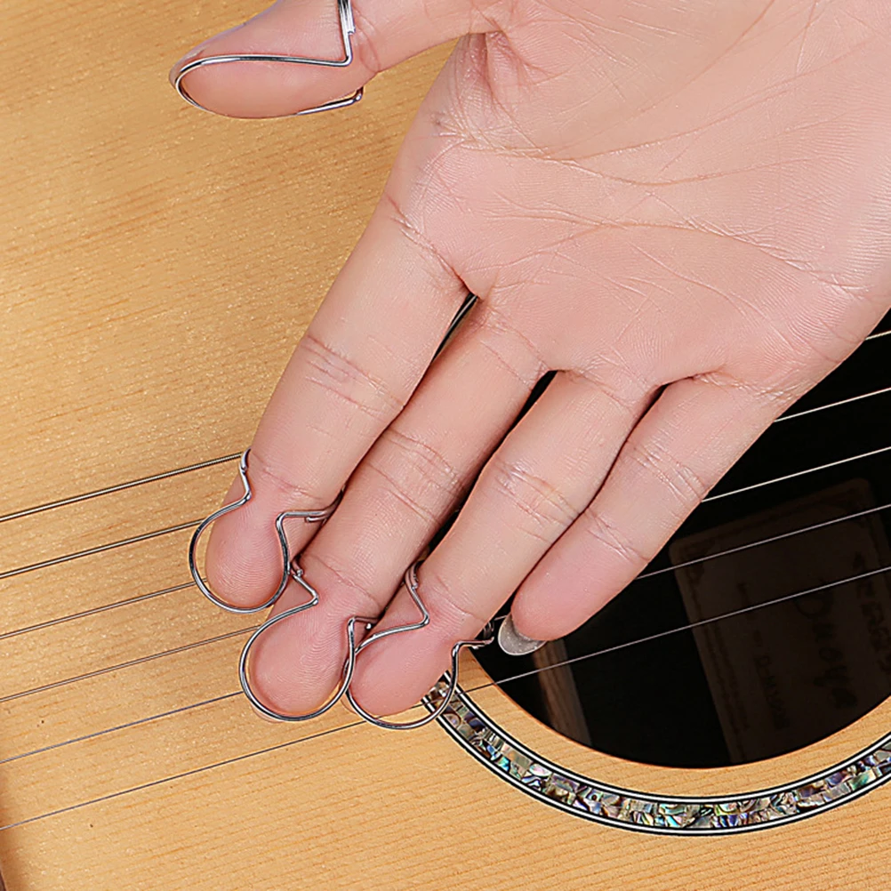 

2Set Fashion Thumb Guitar Pick Extremely Lightweight and Tough Metal Plectrums Suitable for Most Fingers Full