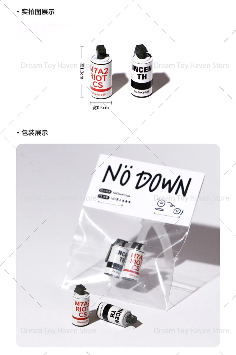 1/12 مقياس الجندي M7A2 RIOT CS قنبلة يدوية لعبة نموذج المعدات التكتيكية العسكرية ملحق لتقوم بها بنفسك 6 بوصة دمى شخصيات الحركة #4