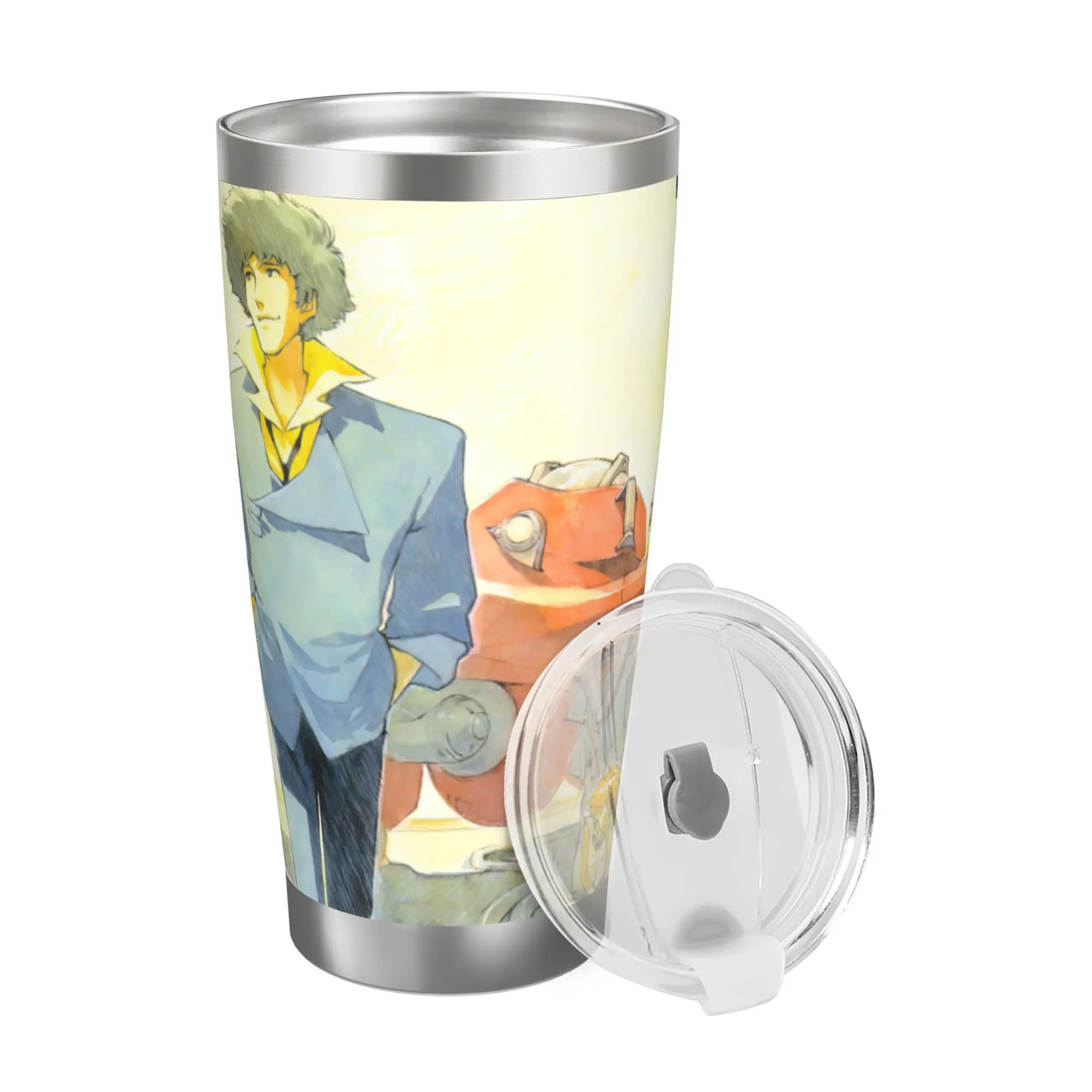 

Stainless 6.7in High 20oz Anime Insulated Cup, Cowboy Bebop Water Bottle Stainless Double Wall Insulated Bottles with Straw ​ ​