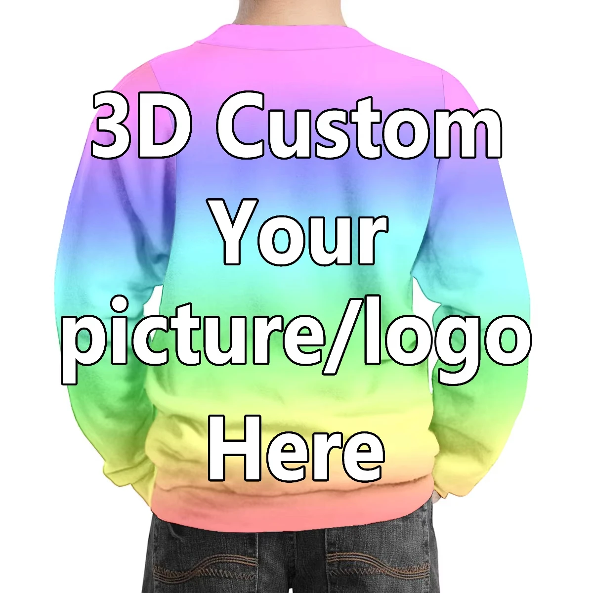 3d Printed Custom Sweatshirt Men\'s Women\'s Children\'s Clothes Fashion Diy Tops Personalized Customized Sweater All Over Print