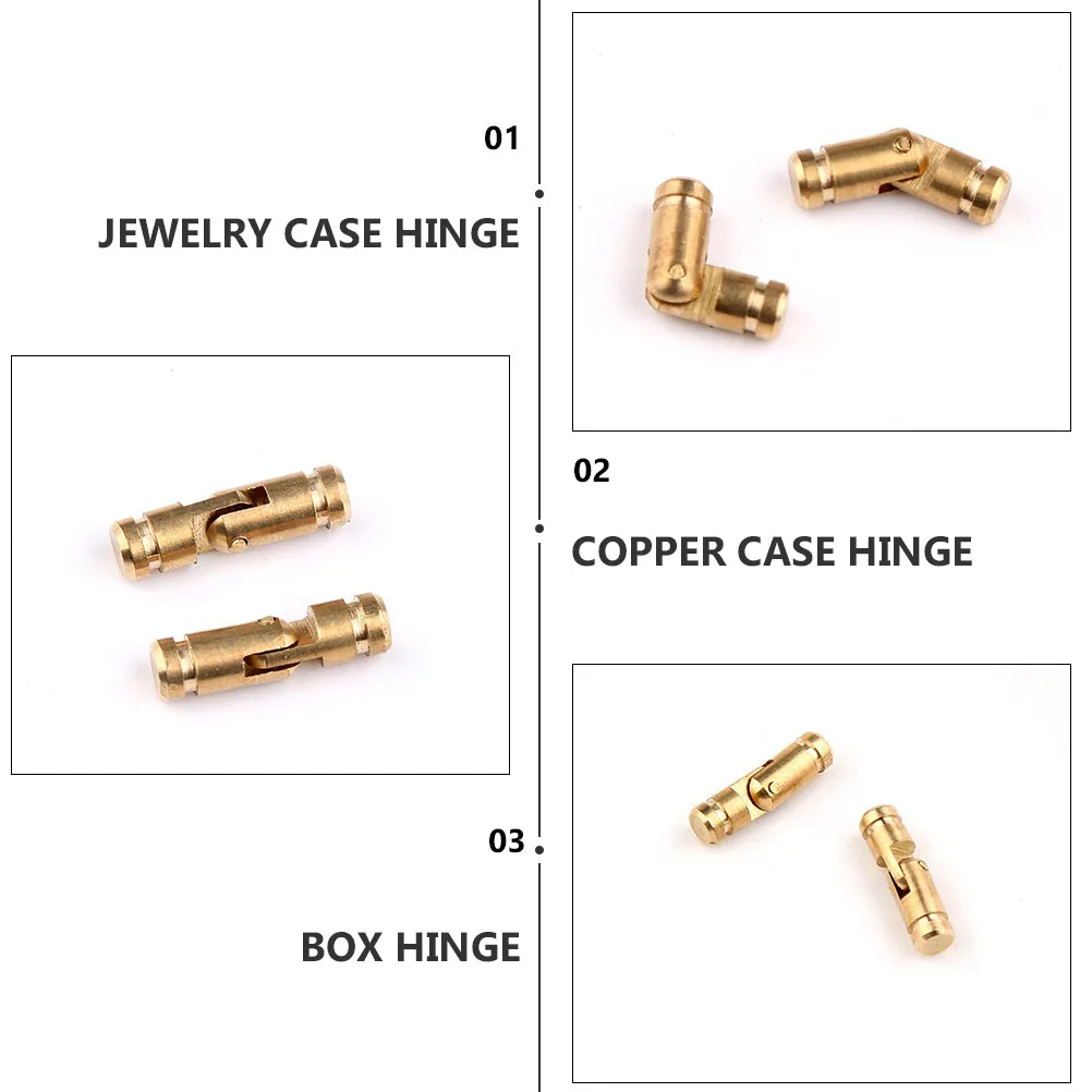

10Pcs Copper Barrel Hinges Cylindrical Hidden Cabinet Concealed Invisible Brass Hinges For Jewelry Box Case Furniture Hardware