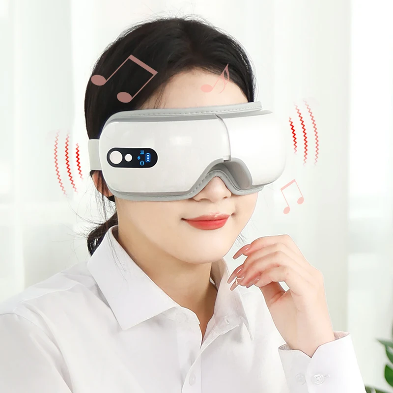 Air Pressure Vibration Digital Eye Massager for Eye Relief Heat Compress Eye Care Mask with Music