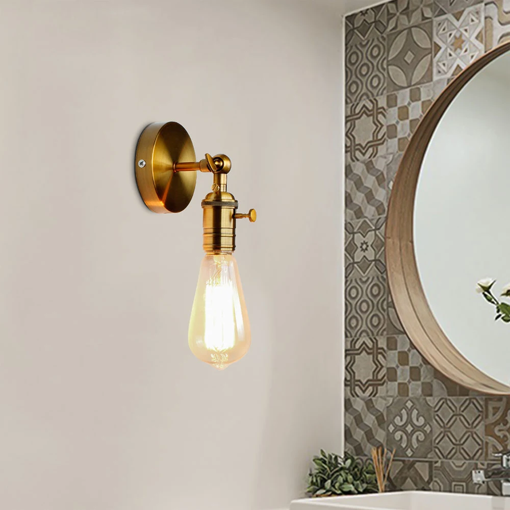 Vintage Single Head Mini Wall Sconce, Industrial Style Home Decor Lighting, Wall Lamp for Hallway, Study, Stairwell, Balcony