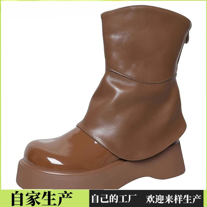 

2024 Autumn Winter Hot Selling Muffin Thick Sole Trend Ankle Boots Fashion Everything Chelsea Women's Boots