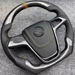 Replacement Real Carbon Fiber Steering Wheel with Leather for Opel Astra J 2010-2014