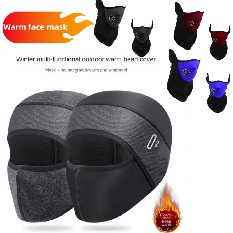 Cycling Ski Cap Winter Warm Running Scarf Balaclava Velvet Bike Full Face Cover Headwear Climbing Fishing Skating Hat