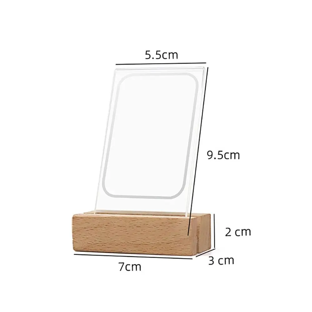 Acrylic LED Light 3 inch Art Frame Transparent Photo Frame Instant Camera Photo Table for Fujifilm Mini Desktop Decoration
