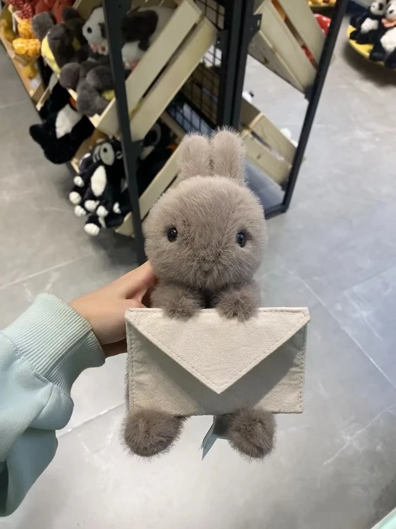 

19CM Cute and Creative Envelope Rabbit Plush Toy Soft and Soothing Can Hold Greeting Cards Birthday Gifts for Friends Rabbit