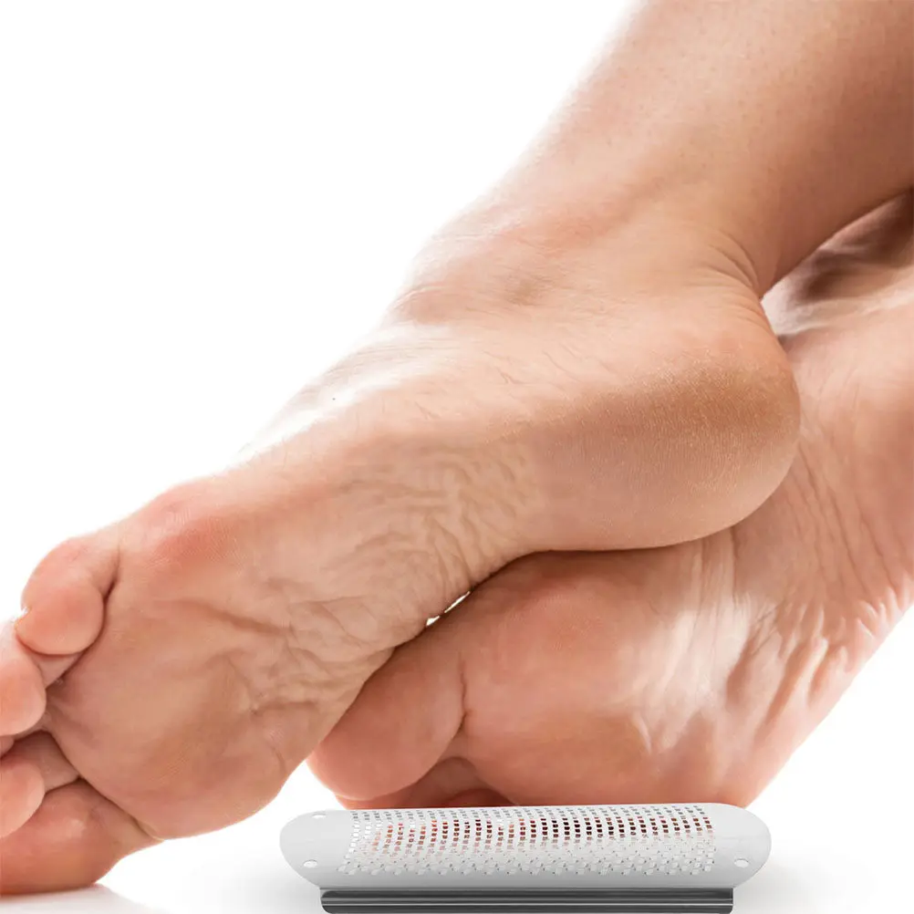 

Набор из 2-х шлифовальных щеток для ног, скребок для удаления мозолей с пяток и стоп, эргономичная ручка, нержавеющая сталь, для удаления омертвевшей кожи, педикюрная терка