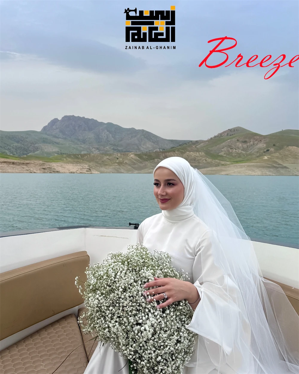 Personalizado de alta qualidade vestido de casamento de cetim branco temperamento alta necklin mangas compridas capela trem a linha vestidos de noiva