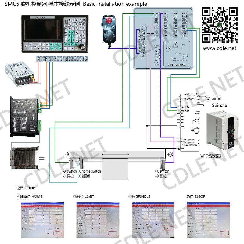 500KHZ Motion 7 Inch Large Screen Replace Mach3 USB 5 Axis CNC Control System Offline Controller for CNC Engraving Machine