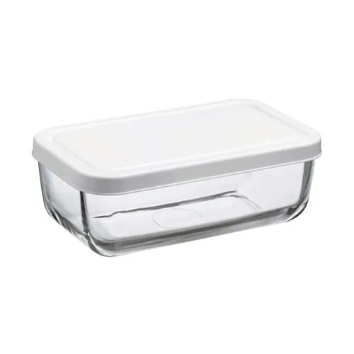 Pasabahce White Storage Container With Lid