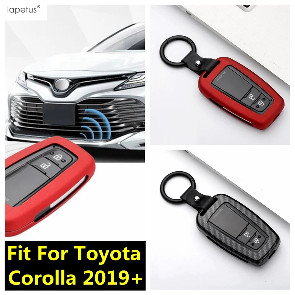 

Car Key Case Shell Cover Protection Decoration Trim For Toyota Corolla 2019 - 2024 Red / Carbon Fiber Style Accessories Interior