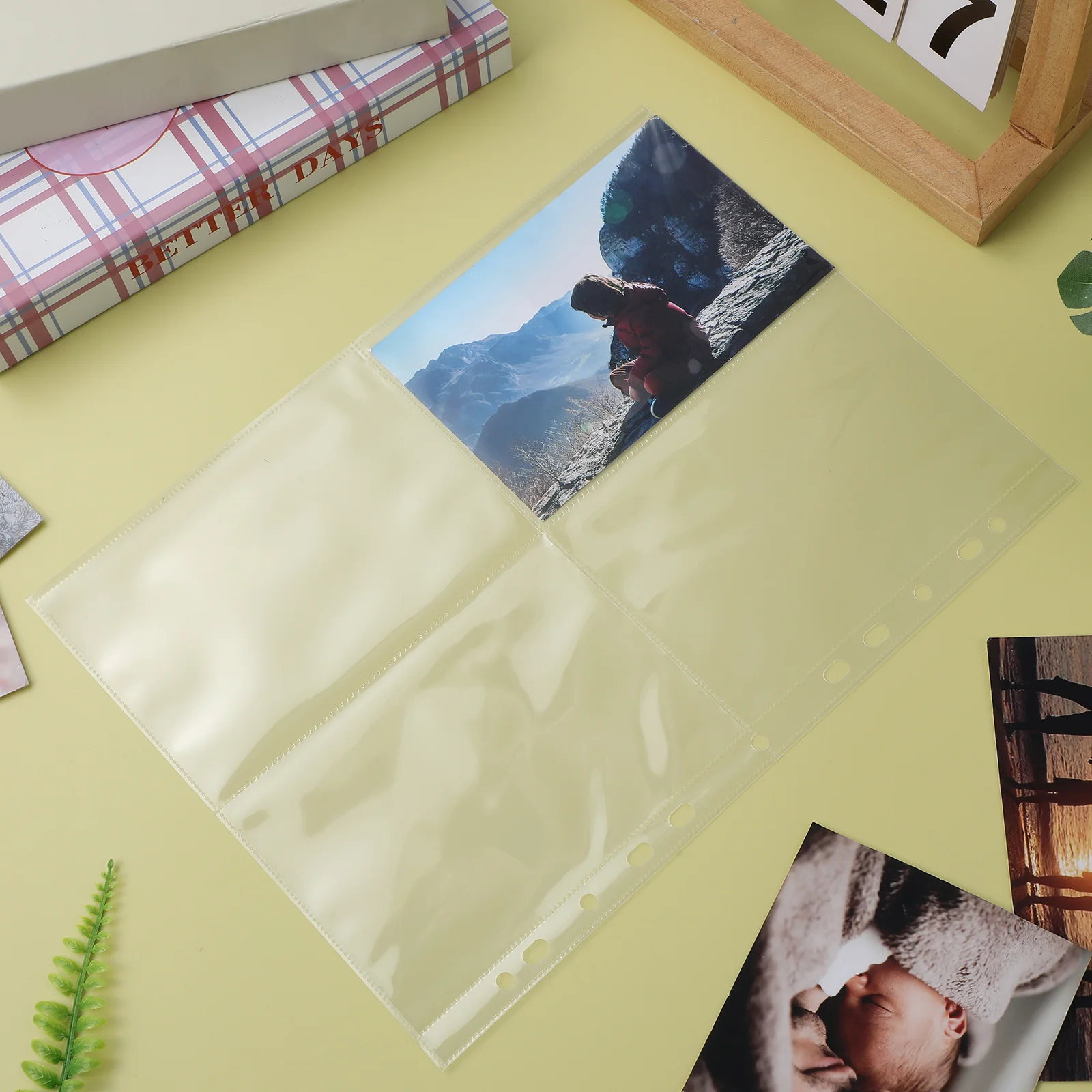 

COMPUKAS 30Pcs Card Album Inner Pages PU Material Photo Binder Holder Sheets for Binders