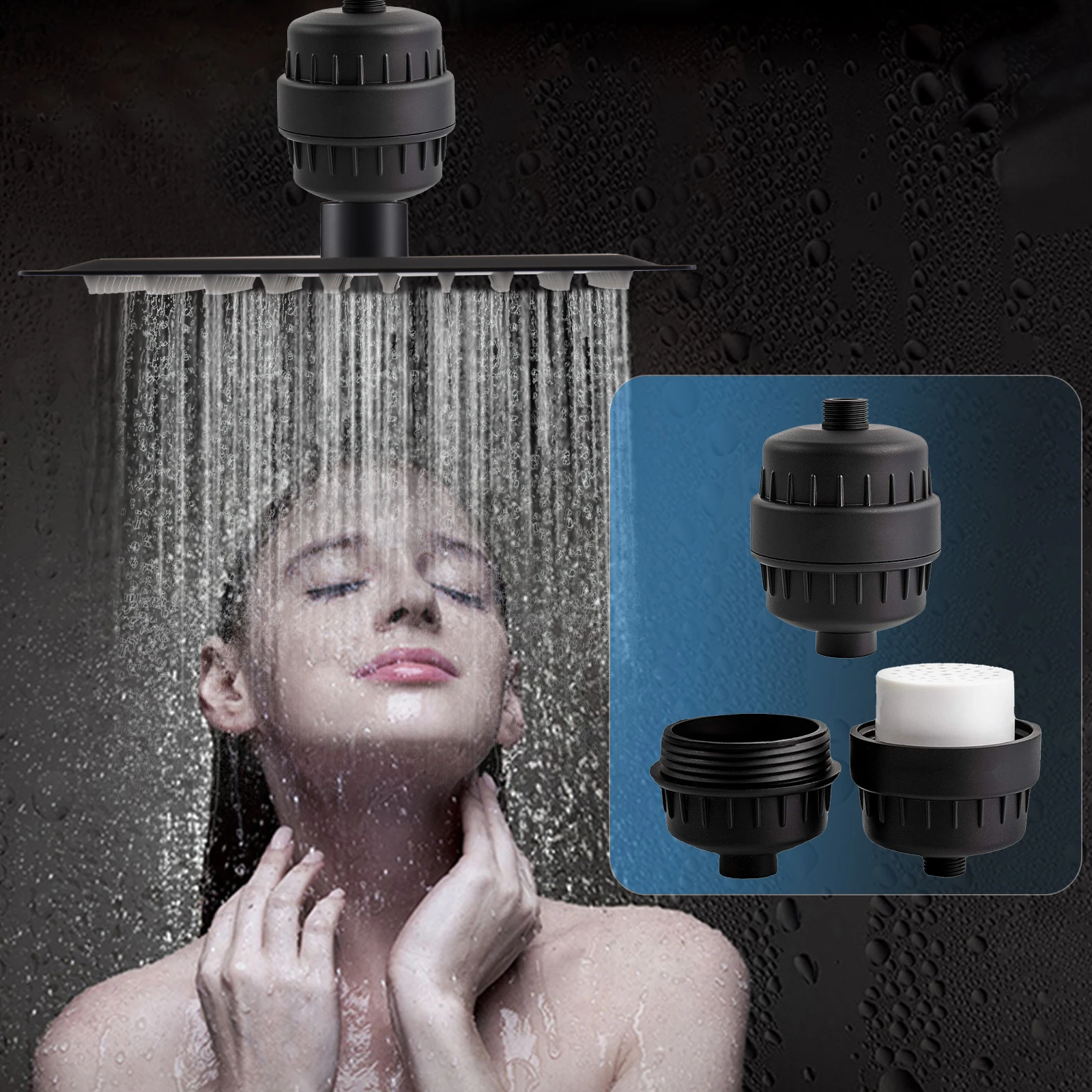 20 Stages Shower Water Filter Tap Water Remove Chlorine Heavy Metals Filtered Soften Hard Water Shower Head Filtration Purifier