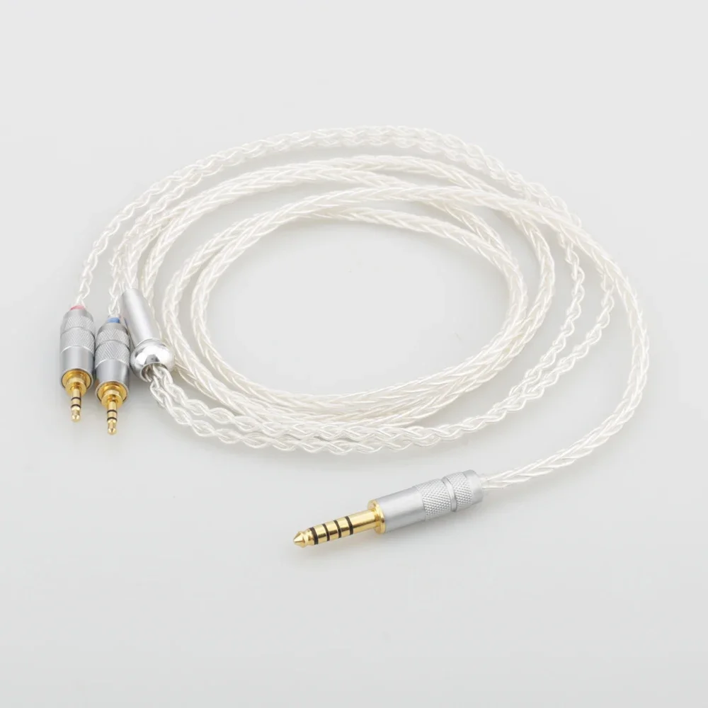 Audiocrast 8Cores 6N OCC Silver plated cable 4.4Mm Plug Headphone Upgraded cable for SUNDARA he400i he400s HE560