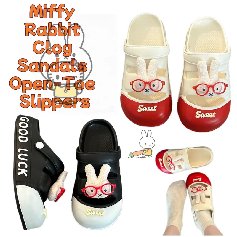 

Miffy cute cartoon letter best friend hole shoes summer outdoor height-increasing sandals closed-toe shoes