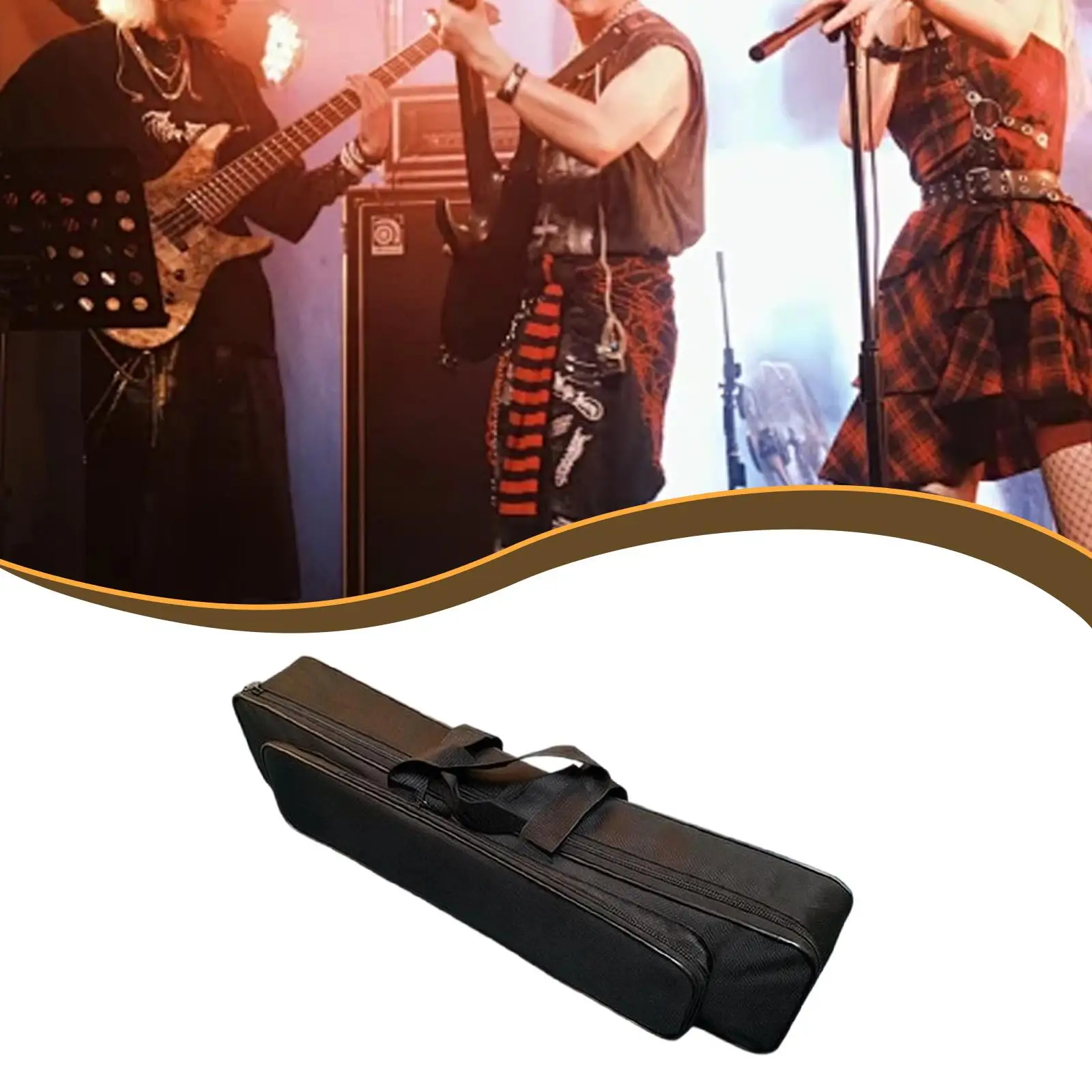 Large Tripod Bag with Shoulder Strap Waterproof Music Stand Case for Musicians Instrument Transport